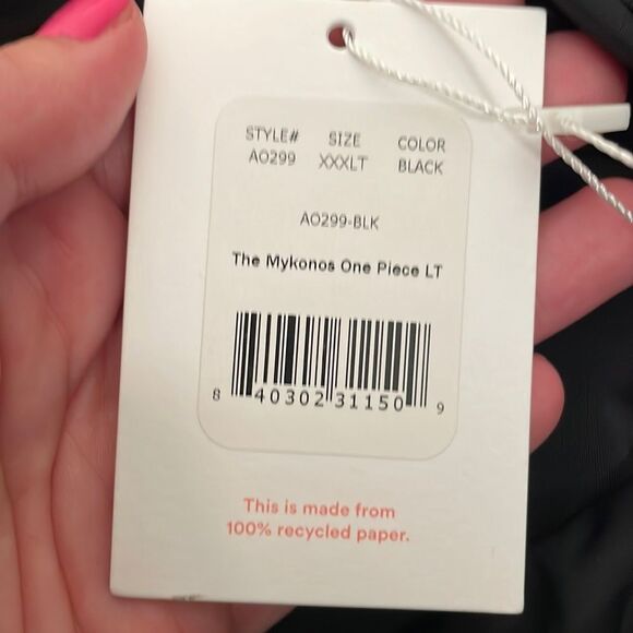 Andie Swim The Mykonos One Piece LT Swimsuit Black Plus size XXXL Tall NWT - Picture 5 of 7